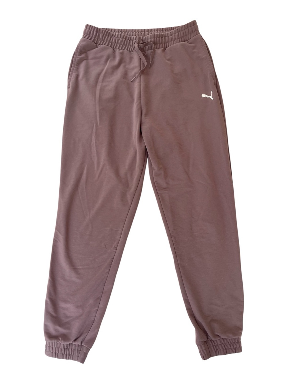 Puma Womens Jogger Sweatpants Mauve Dusty Rose Purple Elastic Waist M Lounge